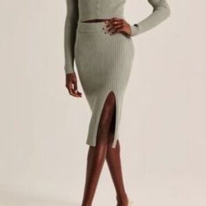 NWT Abercrombie & Fitch Sage Knit Ribbed Pencil Skirt